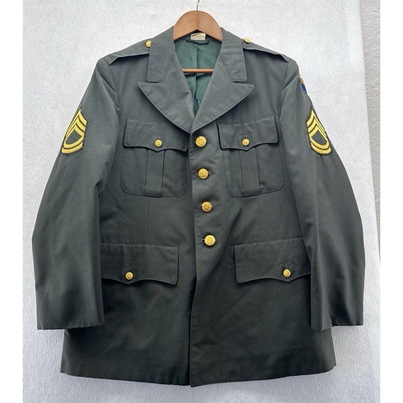 Vintage US‎ Military Uniform 1960-70 Reserve National Guard Training Jacket 44 S - Picture 1 of 14